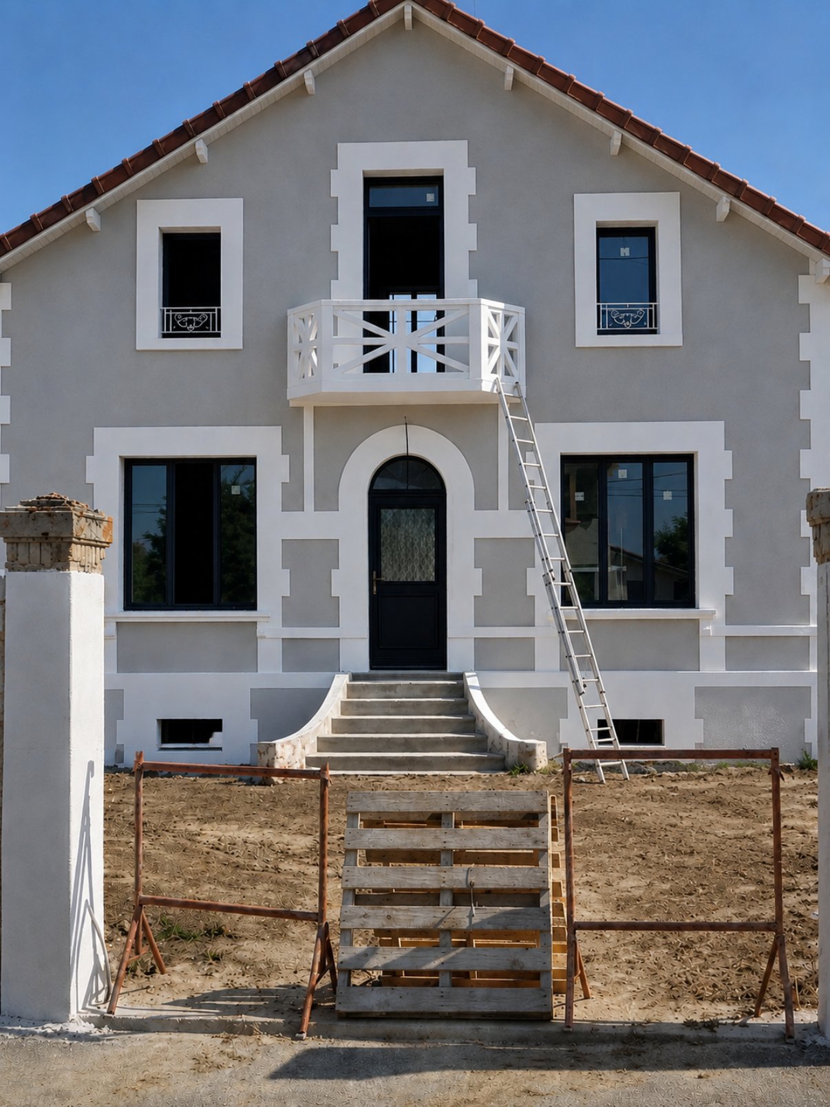 Façade maison rénovée Périgueux — L'Art de la Peinture