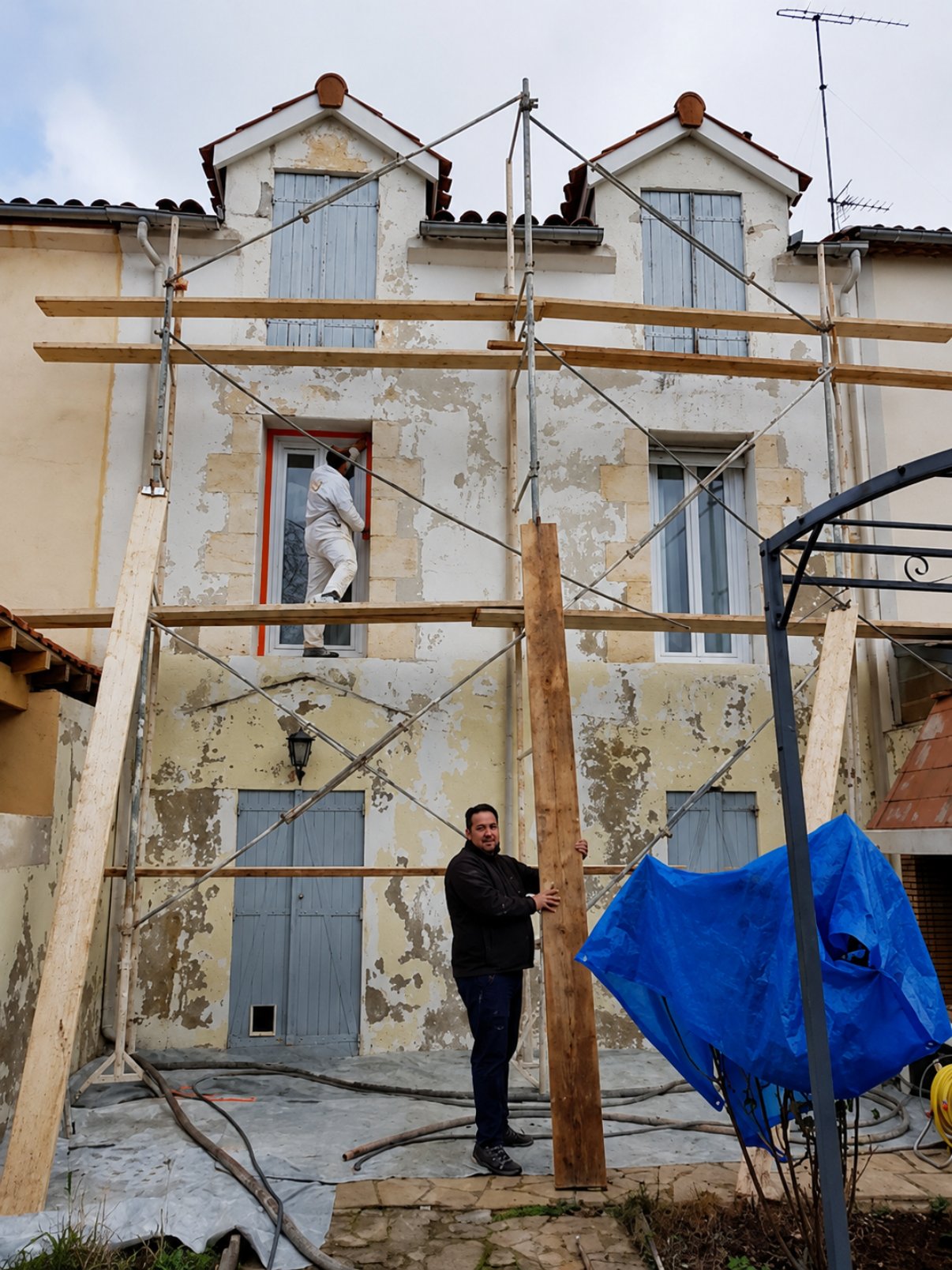 Ravalement façade avant chantier Périgueux